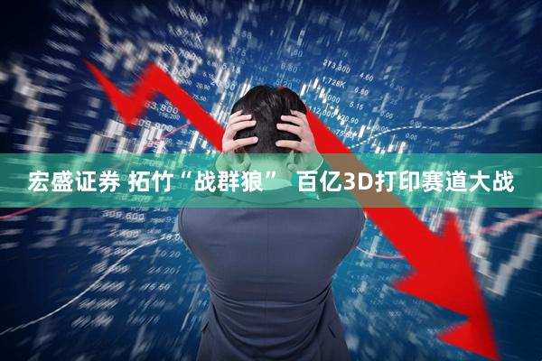 宏盛证券 拓竹“战群狼”  百亿3D打印赛道大战